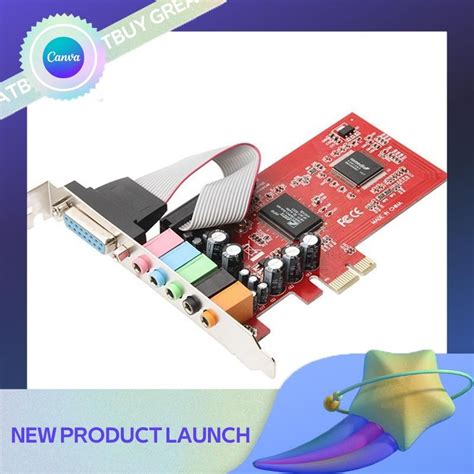 greatbuy PCI-E Sound Card PCIE X1 5.1 Channel Internal Sound Card CMI8738 Chipset PCI Express ...