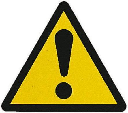 买 英语, 危险 自黏 乙烯基 黑色/黄色 危险警告标志, 50 x 50mm