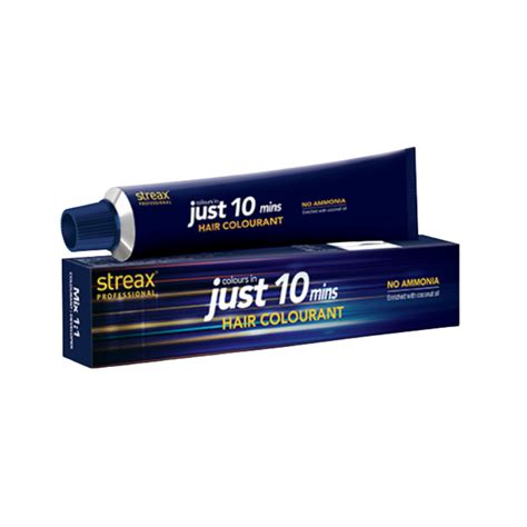 Streax professional just 10mins hair colourant, No ammonia, enriched ...