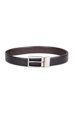 Buy Peter England Men Black Textured Leather Belt at Amazon.in