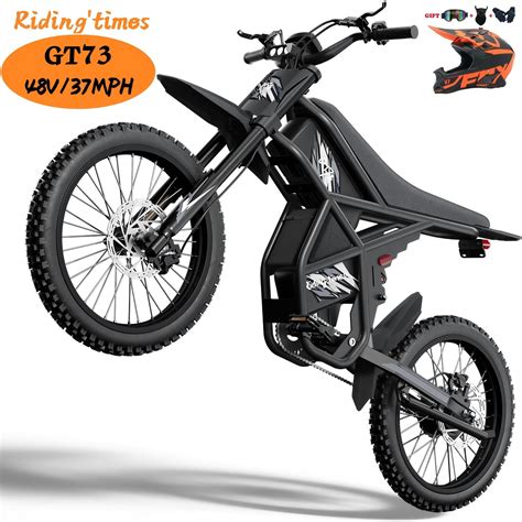 Ridingtimes GT73 Electric Motorbike 2400W 48V 18.2AH*2 Electric BIKE ...
