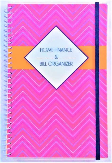 Dolgencorp Home Finance & Bill Organizer with Pockets (Pink Zig-Zag ...