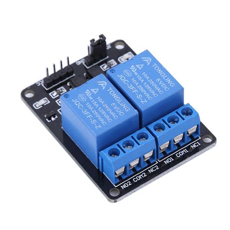 5V 2 Channel Relay Module With optocoupler For PIC AVR DSP ARM Arduino ...
