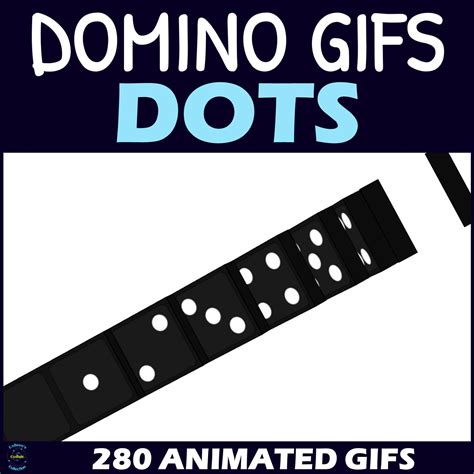 Domino GIFs - Animated Dominoes Clipart – Black with White Dots | Made ...