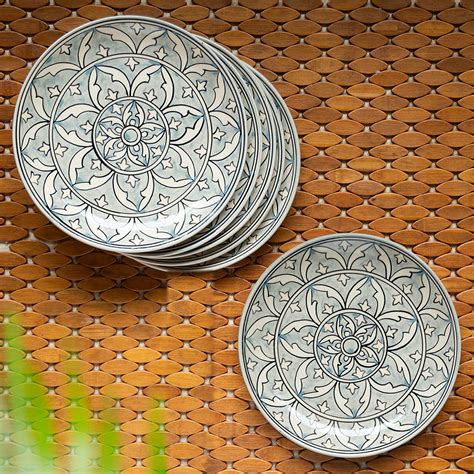 ExclusiveLane 'Arabian Nights' Handpainted Ceramic Plates for Dinner ...