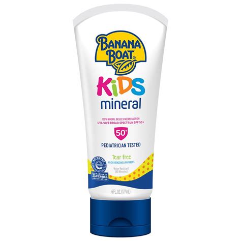 Banana Boat Kids 100% Mineral Sunscreen Lotion, SPF 50+ | Walgreens