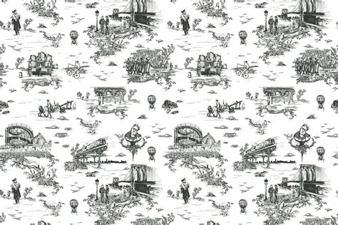 Brooklyn Toile - Black and White | Flavor Paper