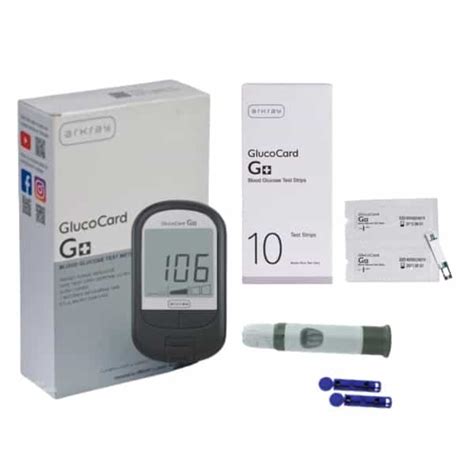 Buy ARKRAY GLUCOCARD G+ BLOOD SUGAR TESTING MACHINE WITH 10 STRIPS | 25 ...