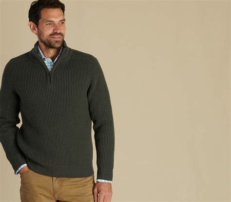 Men's Quarter Zips | British Made Men's Knitwear | Men's Country Clothing