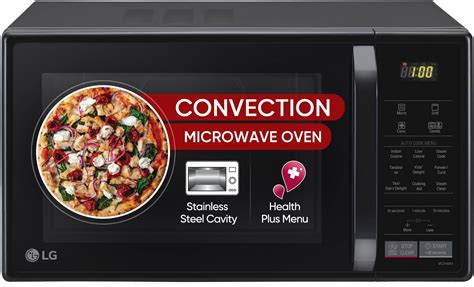 LG 21 L Convection Microwave Oven (MC2146BV, Black, With Heathplus menu ...