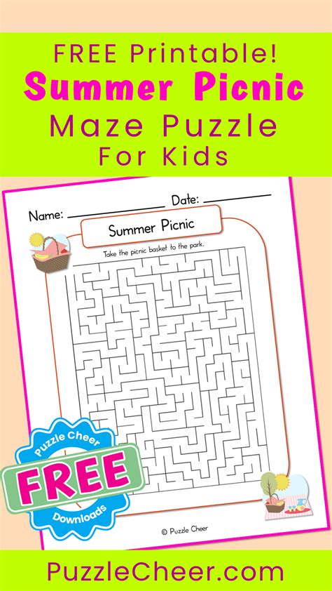 Summer Picnic Maze - Puzzle Cheer