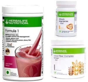 Herbalife Nutrition FORMULA-1 ROSE KHEER-500+FIBER COMPLEX-200+AFRESH ...