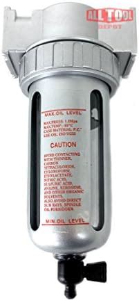 1/2" Mid Flow Particulate Filter Water Trap Separator Compressed Air ...