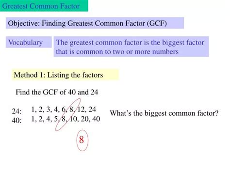 Image result for Greatest Common Factor Explained