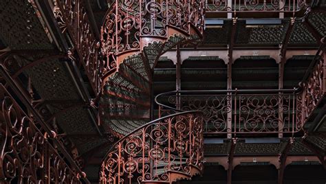 Download wallpaper 960x544 spiral staircase, stairs, forging, pattern ...