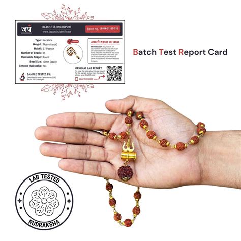 Gold Plated Rudraksha Trishool Necklace – Japam