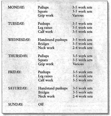 Image result for Convict Conditioning Exercise Routine