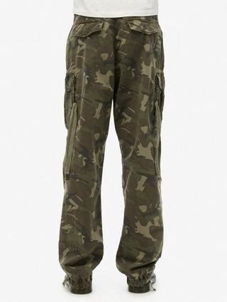 Superdry Low Rise Parachute Cargo Trousers, Outline Camo