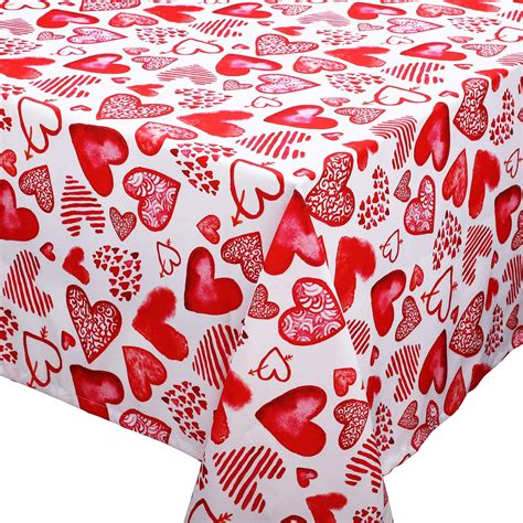 Amazon.com: Tieshankao Valentines Day Decor Tablecloth 60x84 Inch ...
