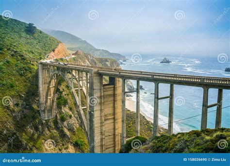 Bixby bridge on CA-1 stock photo. Image of bridge, national - 158026690
