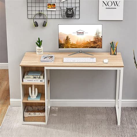 Small White Computer Desk 的图像结果