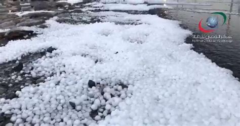 Giant hailstones fall on the UAE as unstable weather continues | The ...