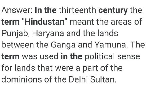 In what ways the meaning of the term hindustan changed over the ...