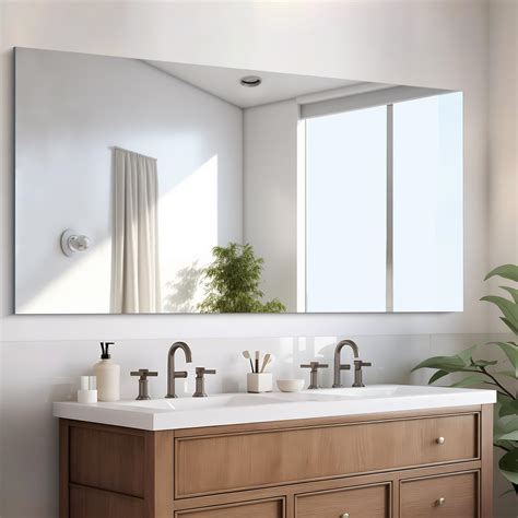 Amazon.com: CILIBER Frameless Mirror, 30x60 Inch Large Bathroom Mirrors ...