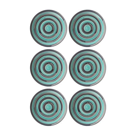 Buy Caffeine Ceramic Handmade Stoneware Grey Teal Illusion Dinner ...