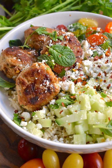 Easy and Healthy Mediterranean Chicken Meatballs