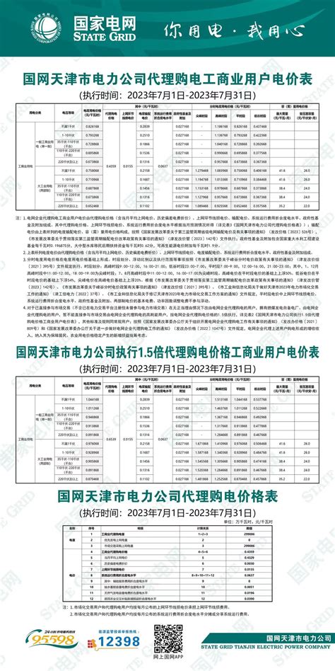 ·国网天津市电力公司代理购电工商业用户电价表-比目镜