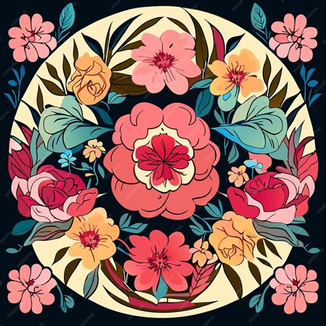 Kleurrijke bloem bloementuin hand getekende cartoon sticker pictogram ...