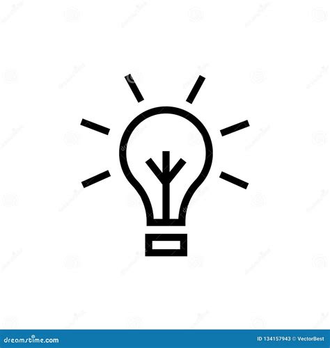 Idea Icon Vector Sign and Symbol Isolated on White Background, Idea Logo Concept Stock Vector ...