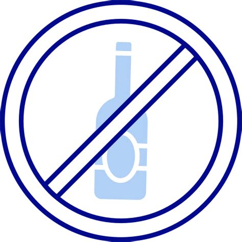 No alcohol - Free signaling icons