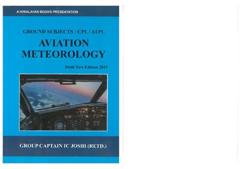 Aviation Meteorology Notes by IC Joshi (CPL ATPL, 6th Ed, 2019) - Studocu