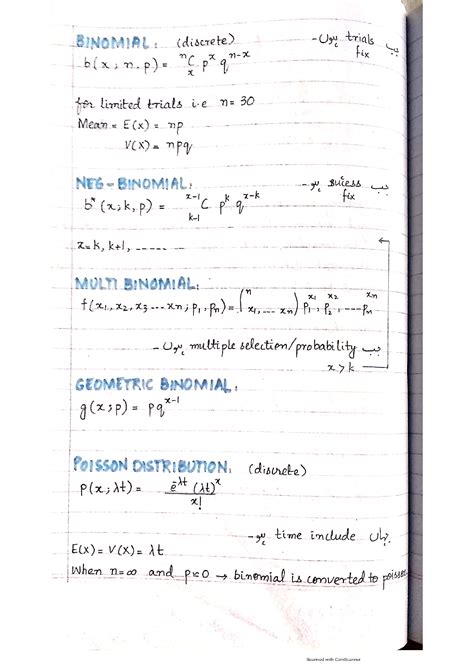 Image result for Notes Hypergeometric