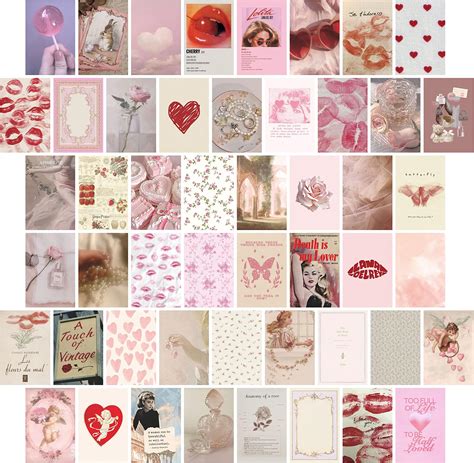 TwoDays Coquette Room Decor Aesthetic, Coquette Wall Collage Kit, 50pcs ...