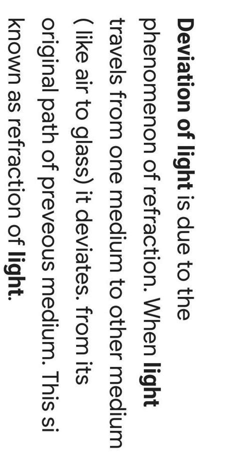 deviation of the light ray - Brainly.in