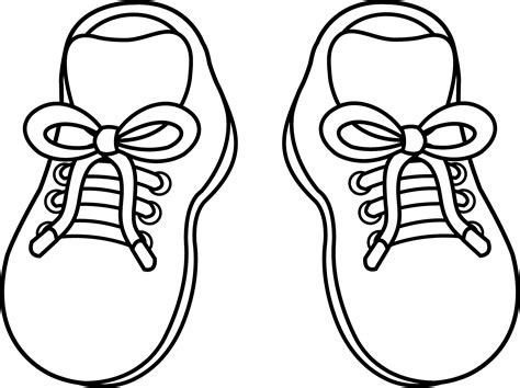 Pair of Childrens Shoes - Free Clip Art