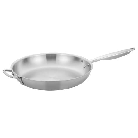Winco TGFP-14 Tri-Ply Fry Pan, Natural - 14 Frying Pans - BakeDeco.Com