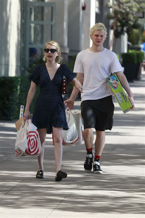Emma Roberts and Evan Peters at Target in Los Angeles 07/14/2018 ...