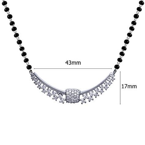 CLARA 925 Sterling Silver Mangalsutra Tanmaniya Pendant with Chain Gift ...