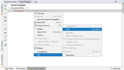 Git IntelliJ Tutorial 的图像结果