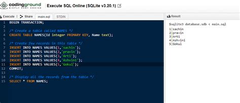which is best and free online compiler/ Editor for SQL | pythonslearning