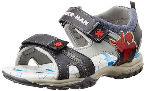 Spiderman Boy's Dark Grey Sandals and Floaters - 4 UK/36 EU : Amazon.in ...
