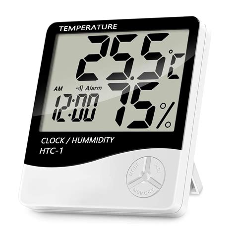 ACE HTC-1 Digital Hygrometer Thermometer Humidity Meter With Clock LCD ...