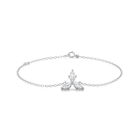 Marquise Triad - Pure Gold Lab Diamond Bracelet – Lukson