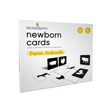 Farm Animals High-Contrast Flashcards | Black and White Infant Cards ...