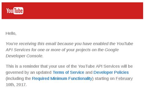 YouTube API Services Terms of Service  |  Google for Developers