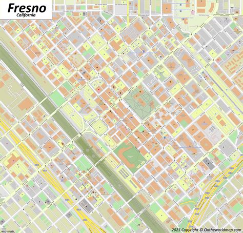 Map Of Downtown Fresno